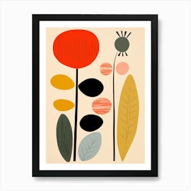 Flowers And Leaves Art Print