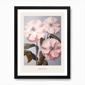 Floral Illustration Impatiens 2 Poster Art Print