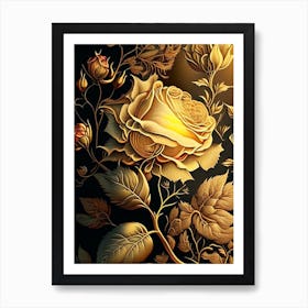Flower Yellow Rose (768 X 1024 Pixel) Art Print
