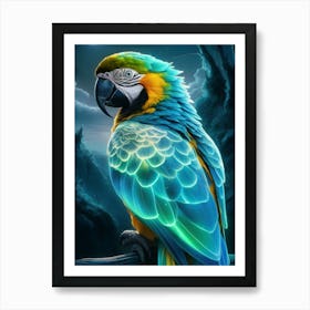 Parrot In The Forest Art Print