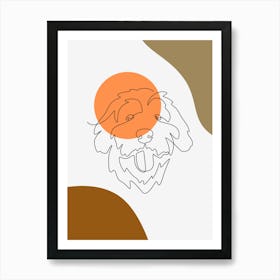 Minimalist dog  Art Print