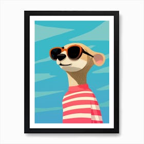 Little Meerkat 2 Wearing Sunglasses Art Print