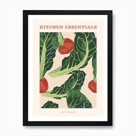 Leafy Green Vegetable Pattern Poster Art Print
