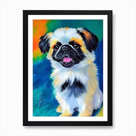 Pekingese Fauvist Style Dog Art Print