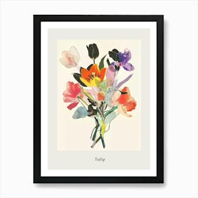 Tulip 2 Collage Flower Bouquet Poster Art Print