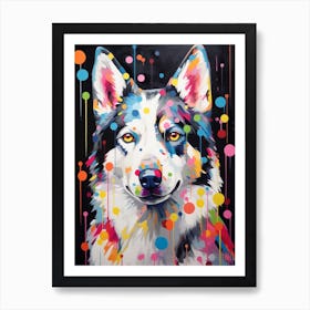 Husky Pop Art Inspired 4 Art Print