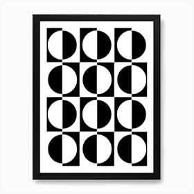 Retro Mid Century Modern Geometric Design 2 Art Print