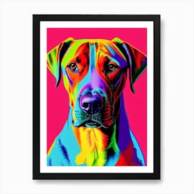 Rhodesian Ridgeback Andy Warhol Style Dog Art Print