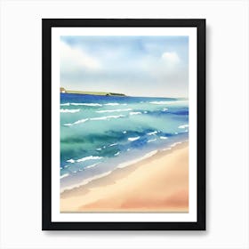 Bournemouth Beach 2, Dorset Watercolour Art Print