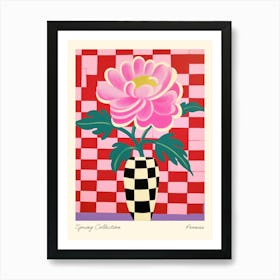 Spring Collection Peonies Flower Vase 2 Art Print