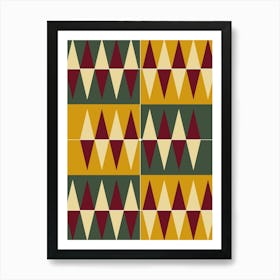 Autumn Spice Triangles Art Print