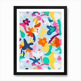 Happy Organic Pieces Art Print