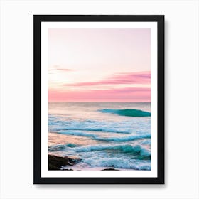 Jonesport Beach, Maine Pink Photography 1 Art Print