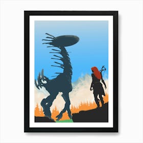 Woman And A Giant Creature Poster