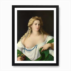 A Blonde Woman, Palma Vecchio Art Print