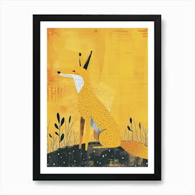 Yellow Coyote 3 Art Print