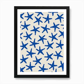 Blue Starfish Art Print