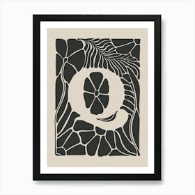 Botanical Letter Q No 0757 Art Print