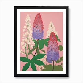 Hyacinths Flower Big Bold Illustration 1 Art Print