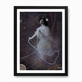 A New Constellation, circa 1910. Painted by Sewell Collins. Magazine Cover. in HD Remastered Art Print
