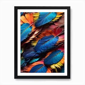 Colorful Feathers Art Print