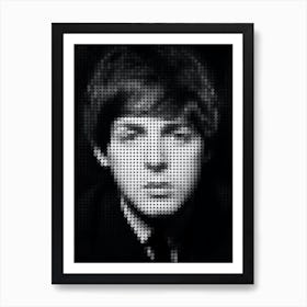 Paul Mccartney The Beatles In Style Dots Art Print