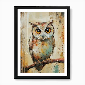 Sweet Owl Painting 2 Art Print
