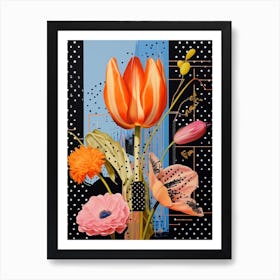 Surreal Florals Tulip 2 Flower Painting Art Print