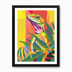 Lizard Modern Gecko Illustration 2 Art Print