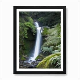 Mclean Falls, New Zealand Realistic Photograph (1) Art Print