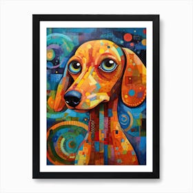 Cool Dachshund dog poster Póster