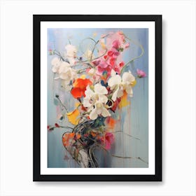 Abstract Flower Painting Snapdragon 4 Art Print