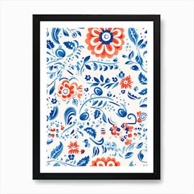 Cancun In Mexico, Inspired Travel Pattern 1 Art Print