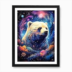 Polar Bear In Space 1 Art Print