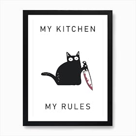 Cat Kitchen Art Print