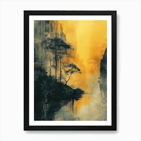 Sunrise In The Mountains Art Print