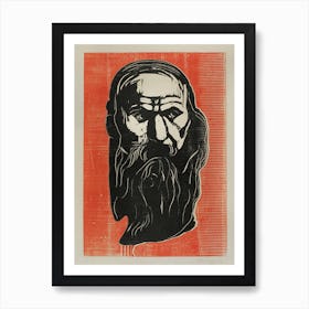 Head Of An Old Man With Beard, Edvard Munch Art Print