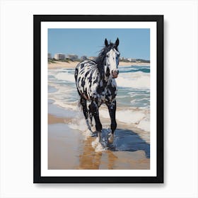 A Horse Oil Painting In Bondi Beach, Australia, Portrait 4 Art Print