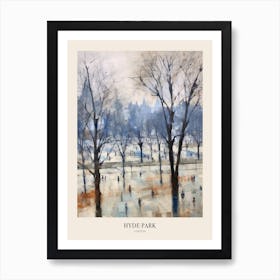 Winter City Park Poster Hyde Park London 1 Art Print