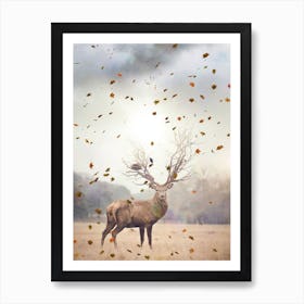 King Deer Of The Autumn Forest Art Print