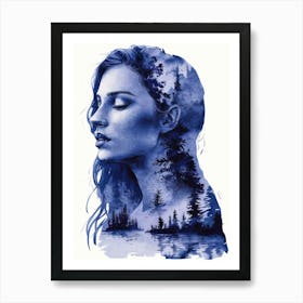 Woman'S Face 6 Art Print