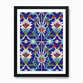 Turkish Tile - Iznik — Turkish pattern Art Print