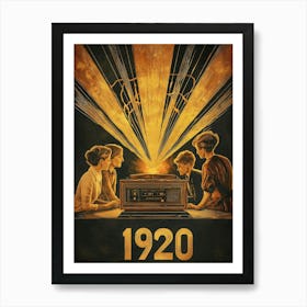 Aihrgdesign A Vintage Poster Celebrating The Rise Of Radio Br F658c9d2 Fecf 40ed A162 2a86843ec0d0 3 Art Print