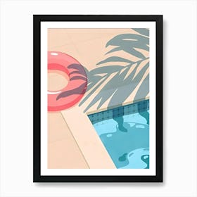 Life Ring In The Pool Art Print