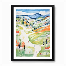 Montage Deer Valley   Park City, Utah   Resort Storybook Illustration 3 Art Print