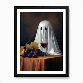 Ghost Drink Wine Art Print