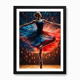 Fired Up Ballerina Art Print