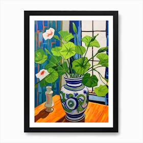 Flowers In A Vase Still Life Painting Morning Glory 3 Art Print