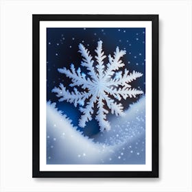 Stellar Dendrites, Snowflakes, Soft Colours Art Print