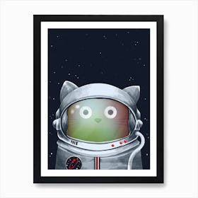 Cat Astronaut Art Print